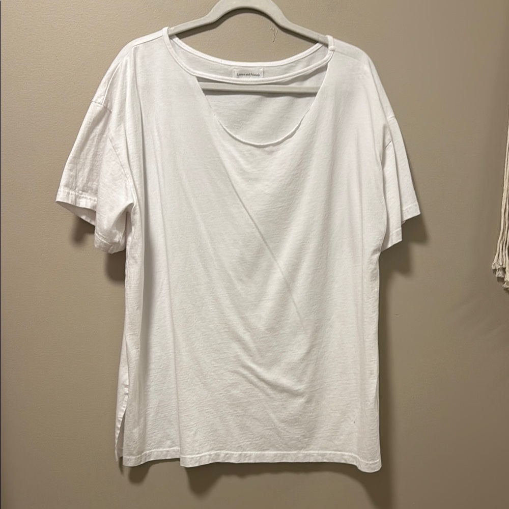 Lovers + Friends Classic White Women's Top with Cut Out